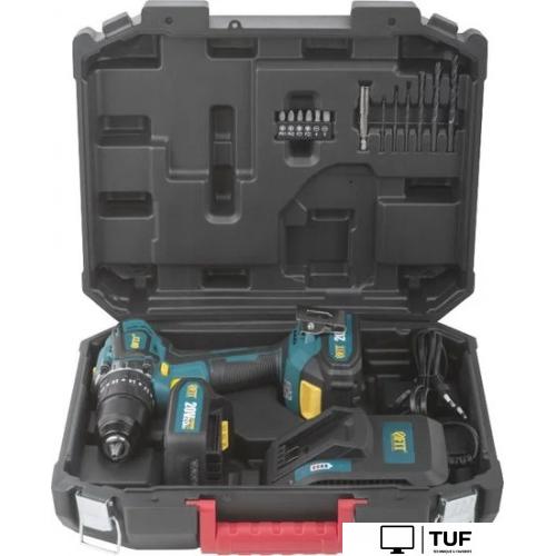 Ударная дрель-шуруповерт FIT 79903 (с 2-мя АКБ, кейс)