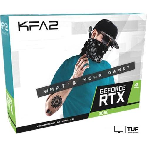 Видеокарта KFA2 GeForce RTX 3060 1-Click OC 12GB GDDR6 36NOL7MD1VOK