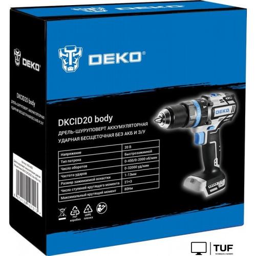 Ударная дрель-шуруповерт Deko DKCID20 063-4456 (без АКБ)