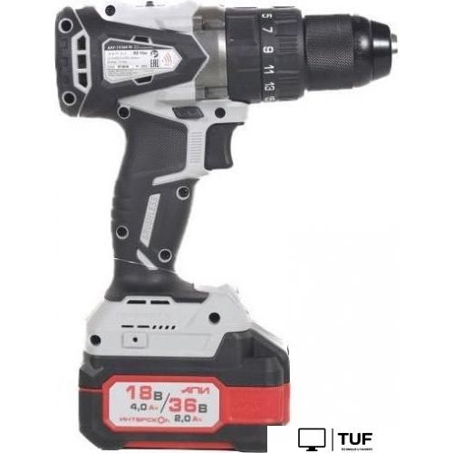 Ударная дрель-шуруповерт Интерскол ДАУ-13/36В 90 860.2.2.70 (с 2-мя АКБ, кейс)