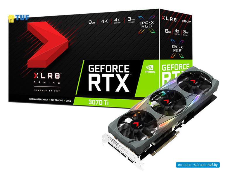 Видеокарта PNY GeForce RTX 3070 Ti 8GB XLR8 Uprising Edition VCG3070T8TFXMPB