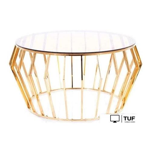 Журнальный столик Signal Ariana A (дымчатый янтарь/золотой)