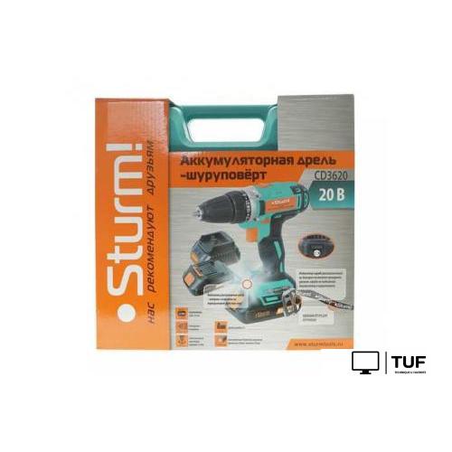 Дрель-шуруповерт Sturm CD3620 (с 2-мя АКБ, кейс)