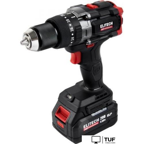 Ударная дрель-шуруповерт ELITECH CD 20BL2 E2201.042.01 (с 1-им АКБ, кейс)