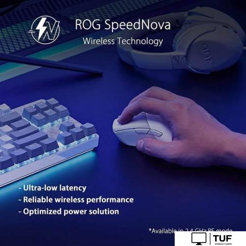 Игровая мышь ASUS ROG Gladius III Wireless AimPoint Moonlight White