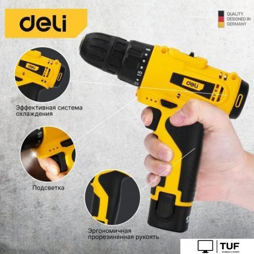 Дрель-шуруповерт Deli DL-DZ12-E1A1 102878 (с 1-им АКБ)