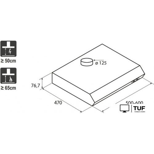 Кухонная вытяжка Jetair Light IX/F/60 (PRF0094403)