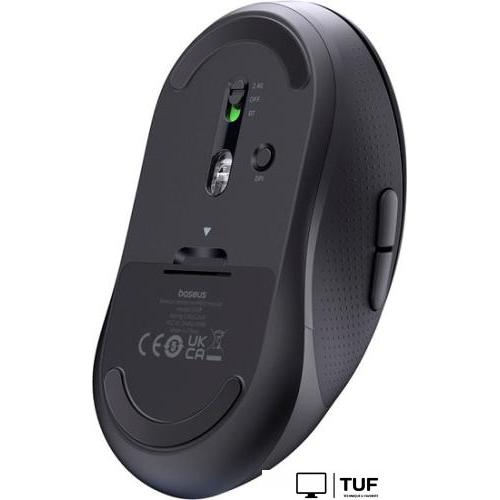 Мышь Baseus F02 Ergonomic Wireless Mouse (черный, без батарейки в комплекте)