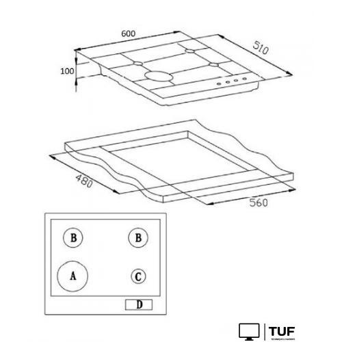 Варочная панель Weissgauff HGG 640 XR