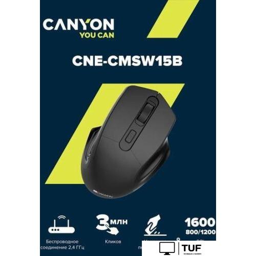 Мышь Canyon MW-15 (черный)