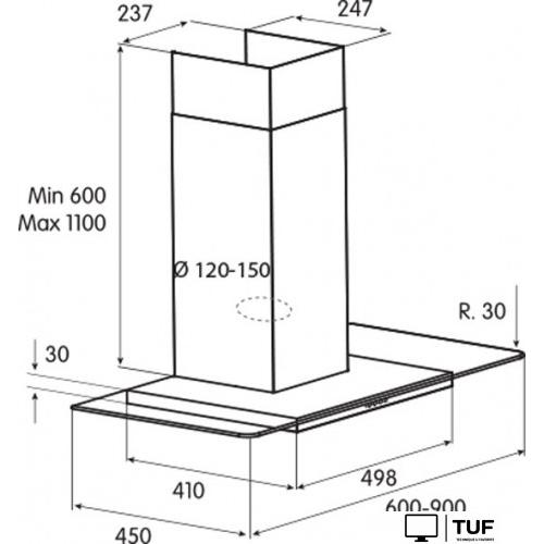Кухонная вытяжка Jetair Molly P 60 INX PRF0004043A