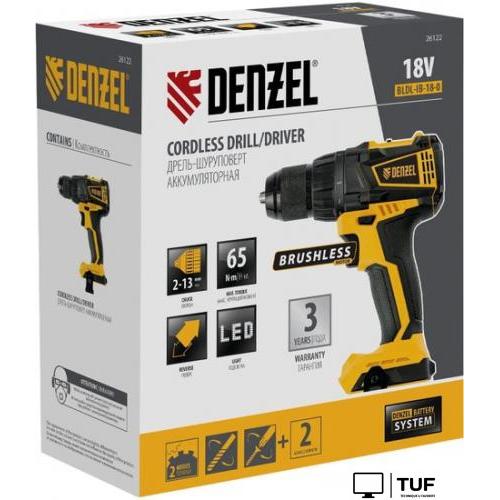 Дрель-шуруповерт Denzel BLDL-IB-18-0 26122 (без АКБ)