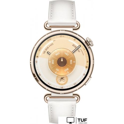 Умные часы Huawei Watch GT 6 41 мм (золотистый, с белым кожаным ремешком, международная версия)