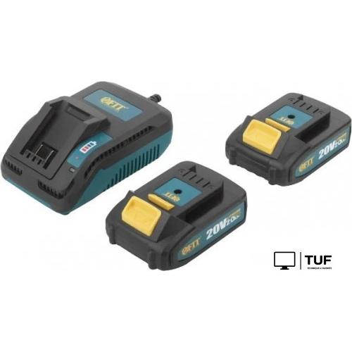 Ударная дрель-шуруповерт FIT 79903 (с 2-мя АКБ, кейс)