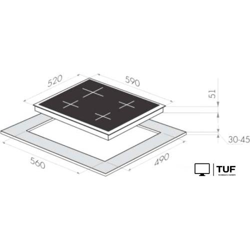 Варочная панель HOMSair HGG641EBK