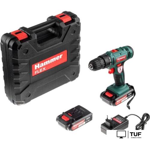 Дрель-шуруповерт Hammer Flex ACD18BS (с 2-мя АКБ, кейс)