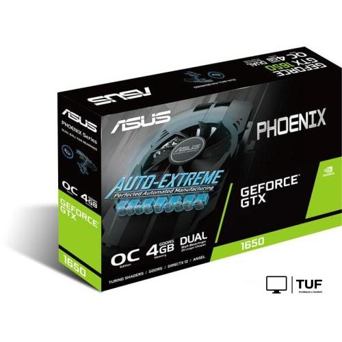Видеокарта ASUS Phoenix GeForce GTX 1650 OC edition 4GB GDDR5 PH-GTX1650-O4G