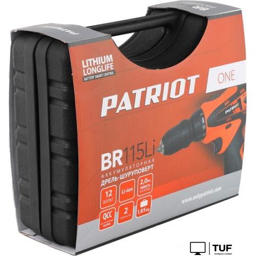 Дрель-шуруповерт Patriot BR 115Li 180201115 (с 2-мя АКБ, кейс)