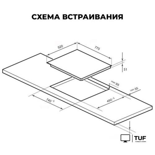 Варочная панель LEX EVH 772A BL