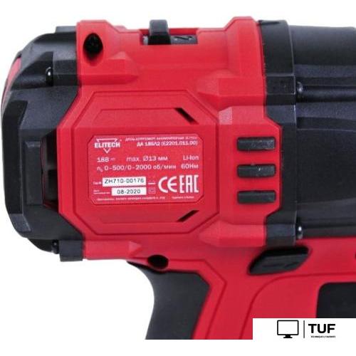 Дрель-шуруповерт ELITECH ДА 18БЛ2 (без АКБ)