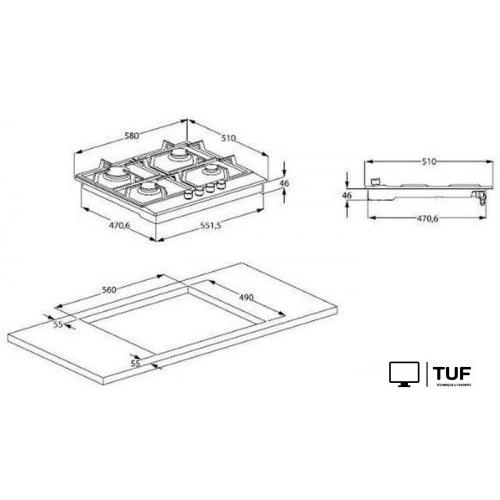 Варочная панель Zerowatt ZHW6LCX