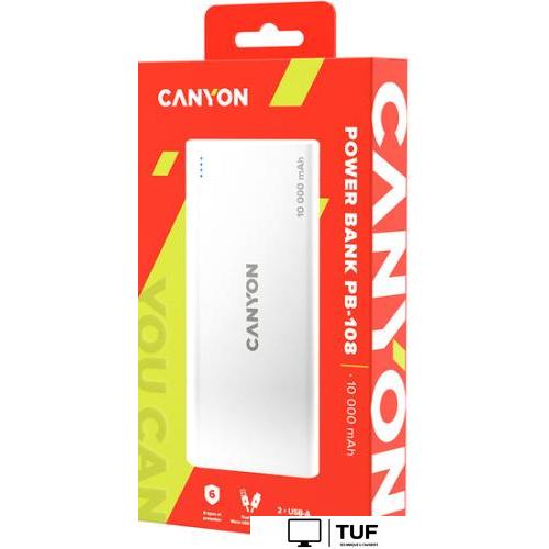 Внешний аккумулятор Canyon PB-108 10000mAh (белый)