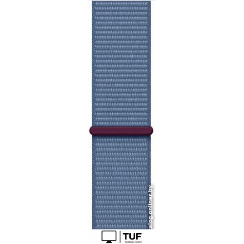 Умные часы Apple Watch Series 9 45 мм (алюминиевый корпус, серебристый/зимний синий, нейлоновый ремешок)