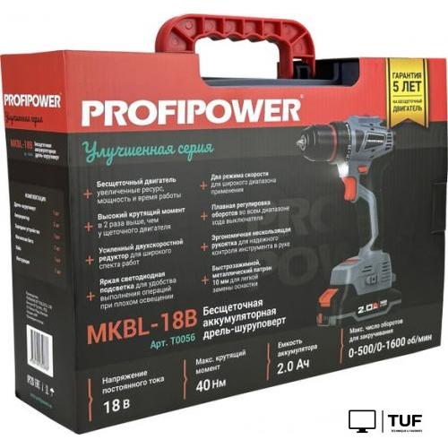 Дрель-шуруповерт Profipower MKBL-18B (с 2-мя АКБ, кейс)