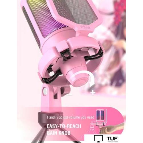 Проводной микрофон FIFINE A6V (розовый)