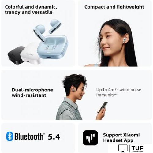 Наушники Xiaomi Redmi Buds 6 Active M2344E1 (голубой, международная версия)