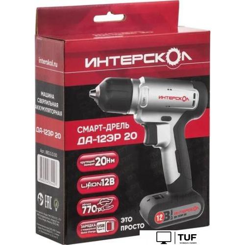Дрель-шуруповерт Интерскол ДА-12ЭР 20 883.0.1.00 (с 1-им АКБ)