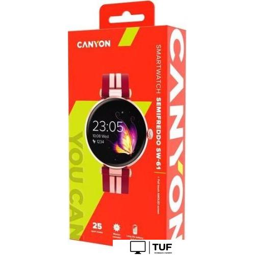 Умные часы Canyon Semifreddo SW-61 (бордовый)