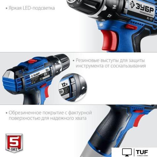 Дрель-шуруповерт Зубр Профессионал DL-121 (без АКБ)