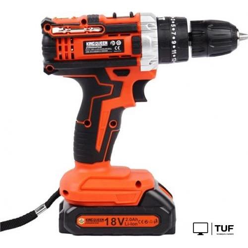 Ударная дрель-шуруповерт KingQueen KQ-101k (с 2-мя АКБ, кейс)