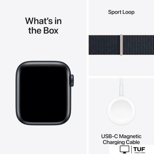 Умные часы Apple Watch SE 2 40 мм (алюминиевый корпус, темная ночь/темная ночь, нейлоновый ремешок)