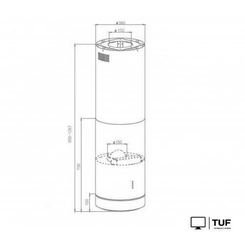 Кухонная вытяжка Schtoff Isla Sol Black (черный)