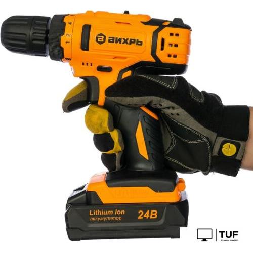 Дрель-шуруповерт Вихрь ДА-24Л-2К (с 2-мя АКБ, кейс)