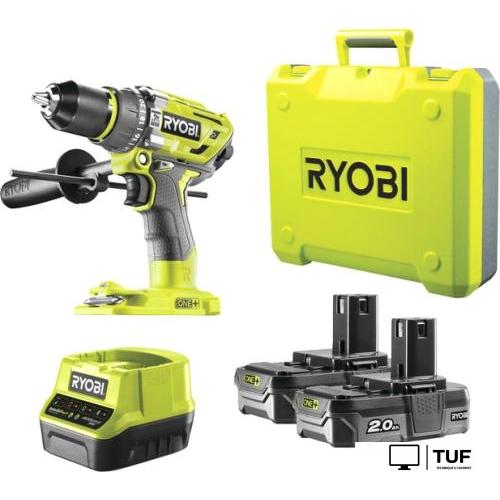 Ударная дрель-шуруповерт Ryobi R18PD7-220B 5133004295 (с 2-мя АКБ, кейс)
