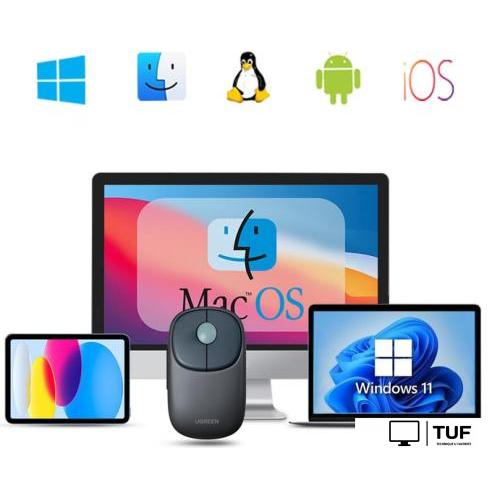 Мышь Ugreen Fun+ MU102 90538 (серый/темно-синий)