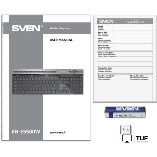 Клавиатура SVEN KB-E5500W