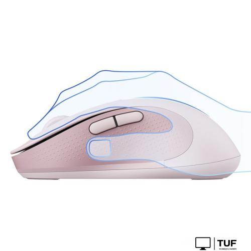 Мышь Baseus F02 Ergonomic Wireless Mouse (розовый, без батарейки в комплекте)
