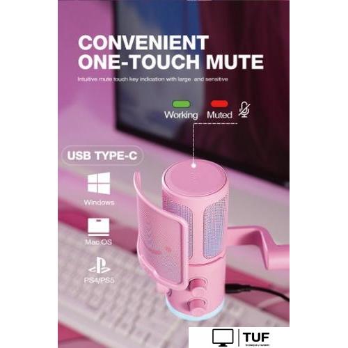 Проводной микрофон FIFINE TAM6 (розовый)