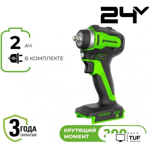 Гайковерт Greenworks G24IW200 3803607CUA (с 1-им АКБ)