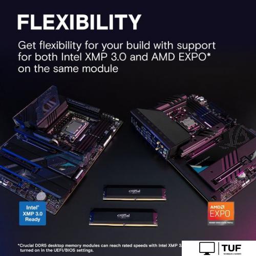 Оперативная память Crucial Pro Overclocking Edition 2x16ГБ DDR5 6000 МГц CP2K16G60C36U5B