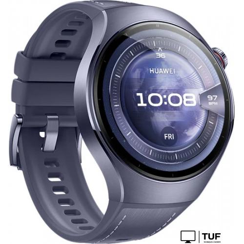 Умные часы Huawei Watch 5 46 мм (фиолетовый, с фиолетовым силиконовым ремешком, международная версия)