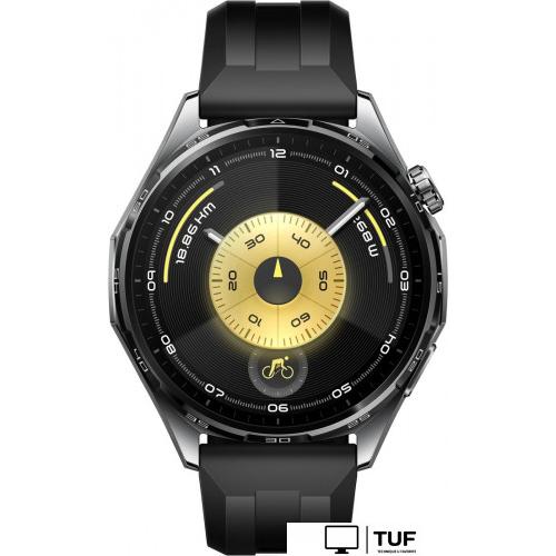 Умные часы Huawei Watch GT 6 46 мм (черный, с черным силиконовым ремешком, международная версия)