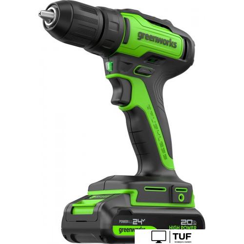 Дрель-шуруповерт Greenworks GD24DD35K2 3704007CUA (с 1-м АКБ)