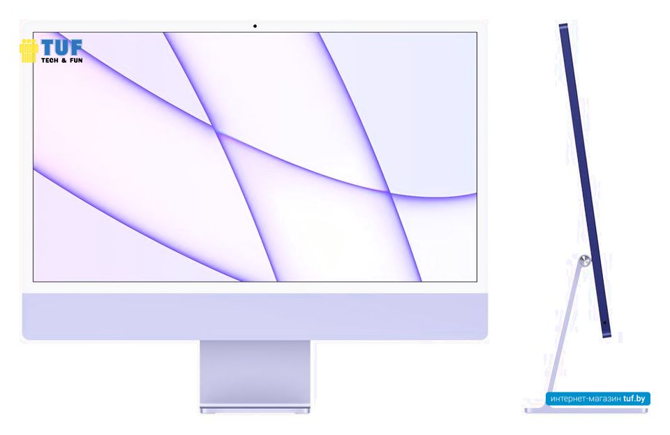 Моноблок Apple iMac M1 2021 24" (4 порта, 8/256, фиолетовый)