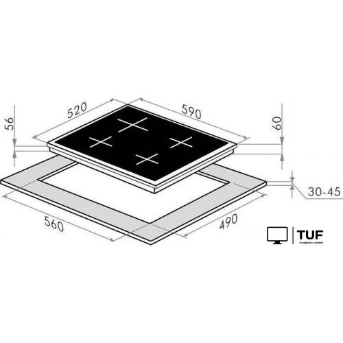 Варочная панель HOMSair HI64ABK