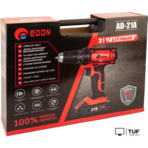 Дрель-шуруповерт Edon AD-21A (с 2-мя АКБ, кейс)
